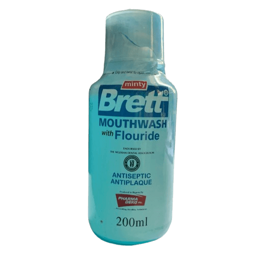 Brett Mouthwash With Fluoride, 200ml - Silverline Pharmacy Surulere, Lagos