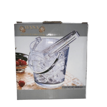 Hana Glassware Crystal Ice Bucket w/ Ice Tongs - Silverline Pharmacy Surulere, Lagos