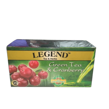 Legend Green Tea & Cranberry (50g), 25 Tea Bags - Silverline Pharmacy Surulere, Lagos