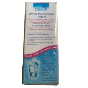 Oasis Water Purification Tablets, 3g - Silverline Pharmacy Surulere, Lagos