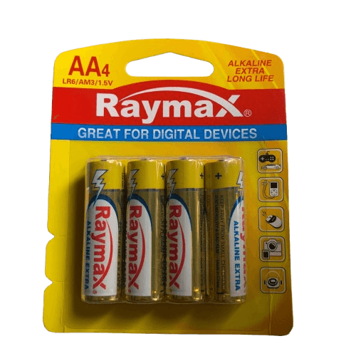 Raymax AA Batteries, Pack of Four - Silverline Pharmacy Surulere, Lagos