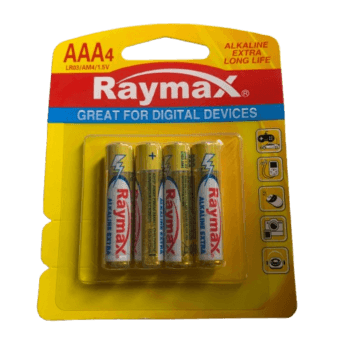 Raymax AAA Batteries, Pack of Four - Silverline Pharmacy Surulere, Lagos