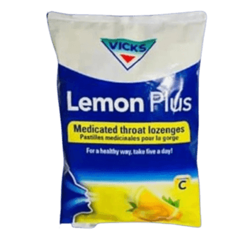 Vicks Lemon Plus Throat Lozenges 90g, Pack - Silverline Pharmacy Surulere, Lagos