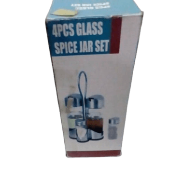 4-Piece Glass Spice Jar Set - Silverline Pharmacy Surulere, Lagos