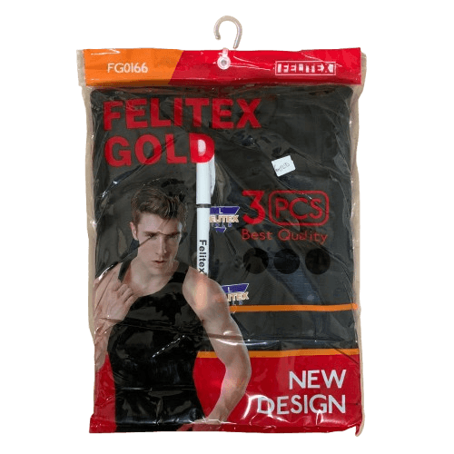 Felitex Gold T-Shirts (Black Large), Pack of 3 - Silverline Pharmacy Surulere, Lagos