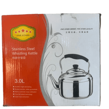 Five Stars Stainless Steel Whistling Kettle, 3L - Silverline Pharmacy Surulere, Lagos
