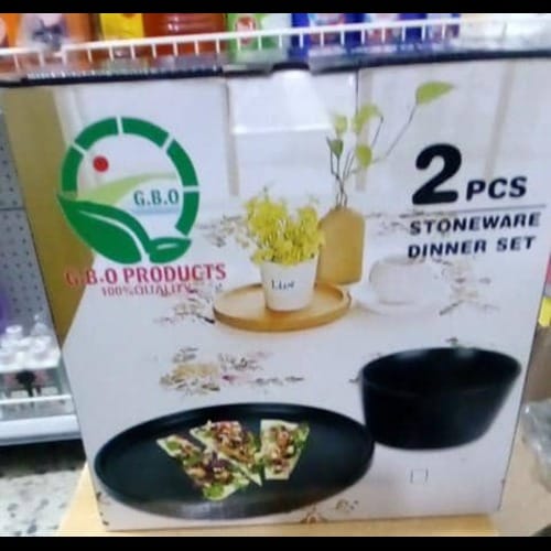 GBO Stoneware Dinner Set, 2 Pieces - Silverline Pharmacy Surulere, Lagos