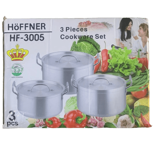 Höffner HF-3005 3 Piece Cookware Set - Silverline Pharmacy Surulere, Lagos