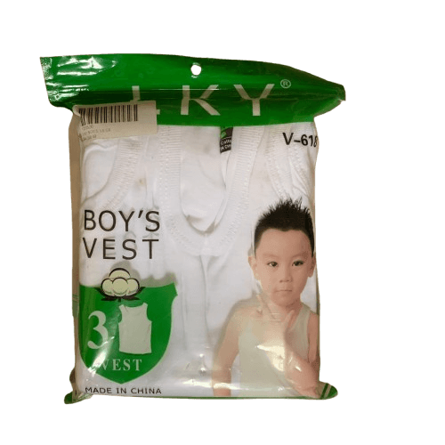 LKY Boy’s Vest (V-618), Pack of 3 - Silverline Pharmacy Surulere, Lagos