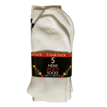 Mens Sports Socks (Size 6 - 11), Pack of 5 - Silverline Pharmacy Surulere, Lagos