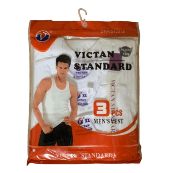 Victan Standard Men's Vest (White XL), Pack of 3 - Silverline Pharmacy Surulere, Lagos