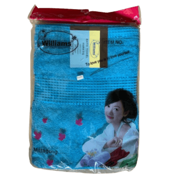 Williams Bath Towel (Blue), 70cm x 140cm - Silverline Pharmacy Surulere, Lagos