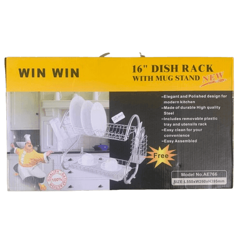 Win Win 16″ Dish Rack with Mug Stand - Silverline Pharmacy Surulere, Lagos