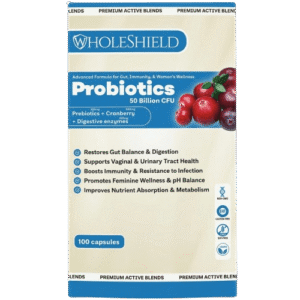 WholeShield Probiotics, 100 Capsules - Silverline Pharmacy Surulere, Lagos