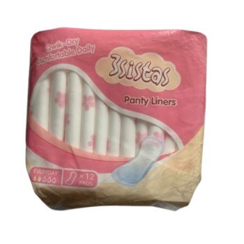 3sistas Panty Liners Qwik-Dry Comfortable Daily, 12 Pads - Silverline Pharmacy Surulere, Lagos