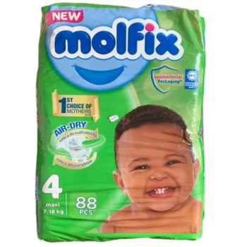 Molfix Size 4 Maxi Baby Diapers (7-18kg), 88 Pieces - Silverline Pharmacy Surulere, Lagos