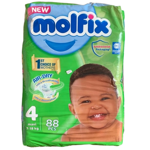 Molfix Size 4 Maxi Baby Diapers (7-18kg), 32 Pieces - Silverline Pharmacy Surulere, Lagos