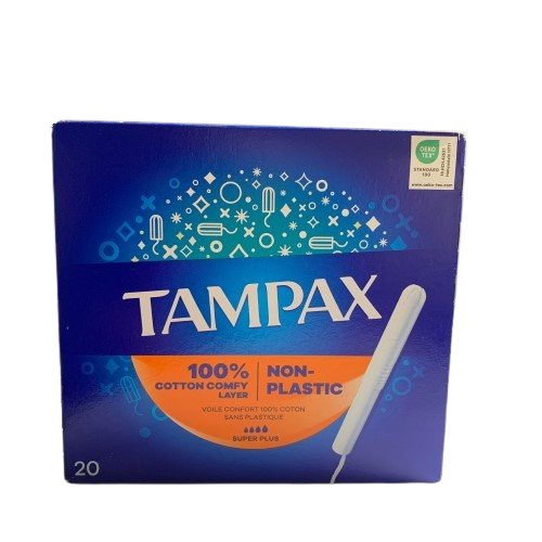 Tampax Cotton Super Plus Tampons Non-Plastic, 20 Pack - Silverline Pharmacy Surulere, Lagos