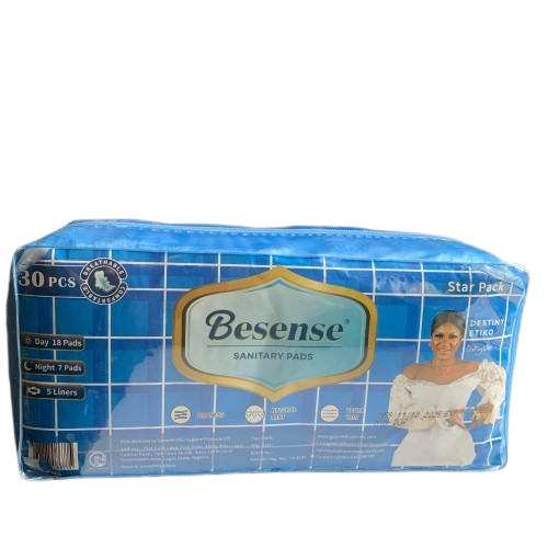 Besense Sanitary Pads Star Pack Day Night Liners, 30 Pieces - Silverline Pharmacy Surulere, Lagos