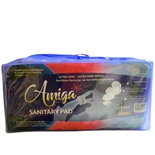 Amiga Ultra Long Sanitary Pads with Wide Wings, 30 Pads - Silverline Pharmacy Surulere, Lagos