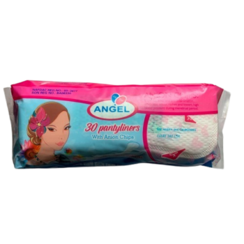 Angel Pantyliners with Anion Chips Everyday Use, 30 Pads - Silverline Pharmacy Surulere, Lagos