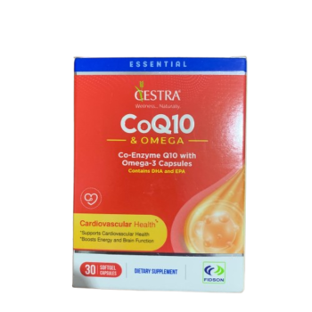 Cestra CoQ10 & Omega-3 Capsules, 30 Softgels - Silverline Pharmacy Surulere, Lagos