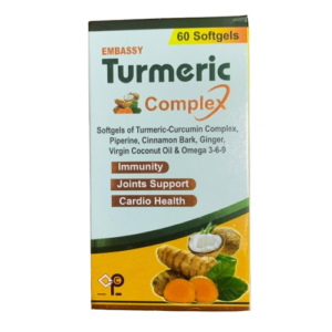 Embassy Turmeric Complex Supplement, 60 Softgels - Silverline Pharmacy Surulere, Lagos