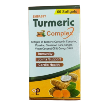 Embassy Turmeric Complex Supplement, 60 Softgels - Silverline Pharmacy Surulere, Lagos
