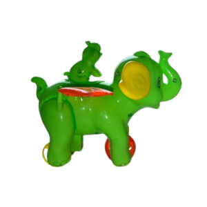 Green Elephant Rattle Rolling Toy with Wheels for Toddlers (Clearance) - Silverline Pharmacy Surulere, Lagos