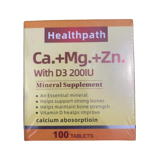 Healthpath Calcium, Magnesium & Zinc with Vitamin D3, 100 Tablets - Silverline Pharmacy Surulere, Lagos