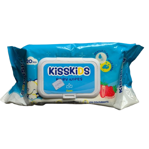 Kisskids Baby Wipes Gentle Clean Mild Care, 120 Pieces - Silverline Pharmacy Surulere, Lagos
