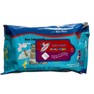 Little Angel Thick & Fluffy Baby Wipes With Aloe Vera, 63 Pieces - Silverline Pharmacy Surulere, Lagos