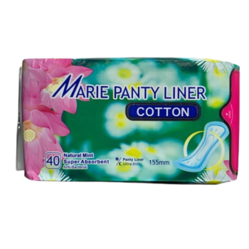 Marie Cotton Panty Liners Natural Mint Ultra Slim, 40 Pieces - Silverline Pharmacy Surulere, Lagos