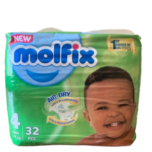 Molfix Size 4 Maxi Baby Diapers (7-18kg), 32 Pieces - Silverline Pharmacy Surulere, Lagos