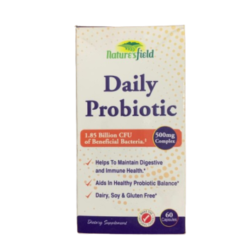 Nature's Field Daily Probiotic Supplement, 60 Capsules - Silverline Pharmacy Surulere, Lagos