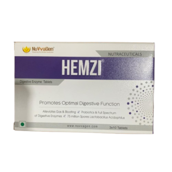 NuVvaGen HEMZI Digestive Enzyme Tablets, 30 Tablets - Silverline Pharmacy Surulere, Lagos