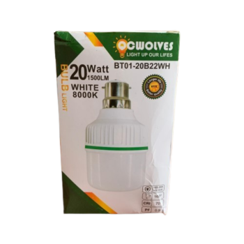 QC Wolves 20W White LED Bulb 1500Lm 8000K - Silverline Pharmacy Surulere, Lagos