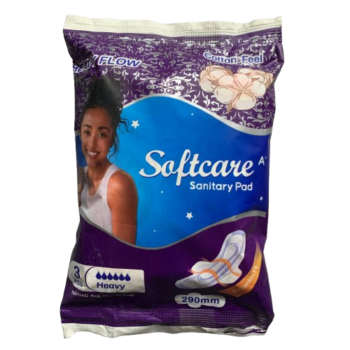 Softcare A+ Heavy Flow Sanitary Pads Cotton Feel, 3 Pieces - Silverline Pharmacy Surulere, Lagos