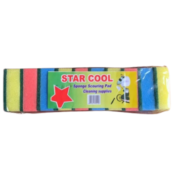 Star Cool Dual-Sided Sponge Scouring Pads, Pack of 10 - Silverline Pharmacy Surulere, Lagos