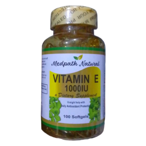 Medpath Natural Vitamin E 1000 IU Supplement, 100 Softgels - Silverline Pharmacy Surulere, Lagos