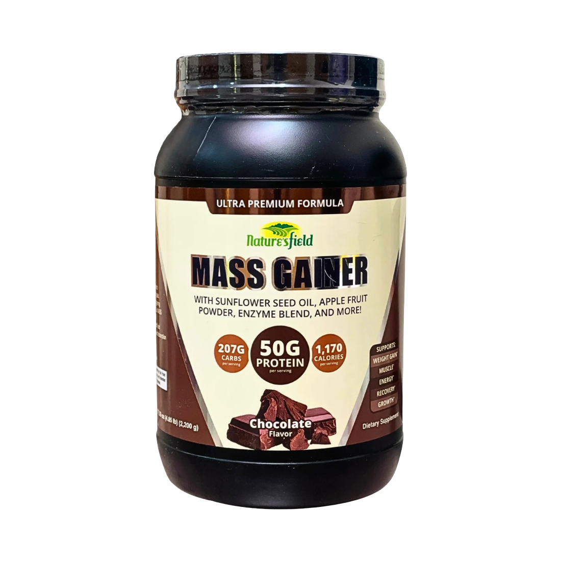 Nature's Field Mass Gainer Powder (Chocolate Flavour), 2.2kg - Silverline Pharmacy Surulere, Lagos