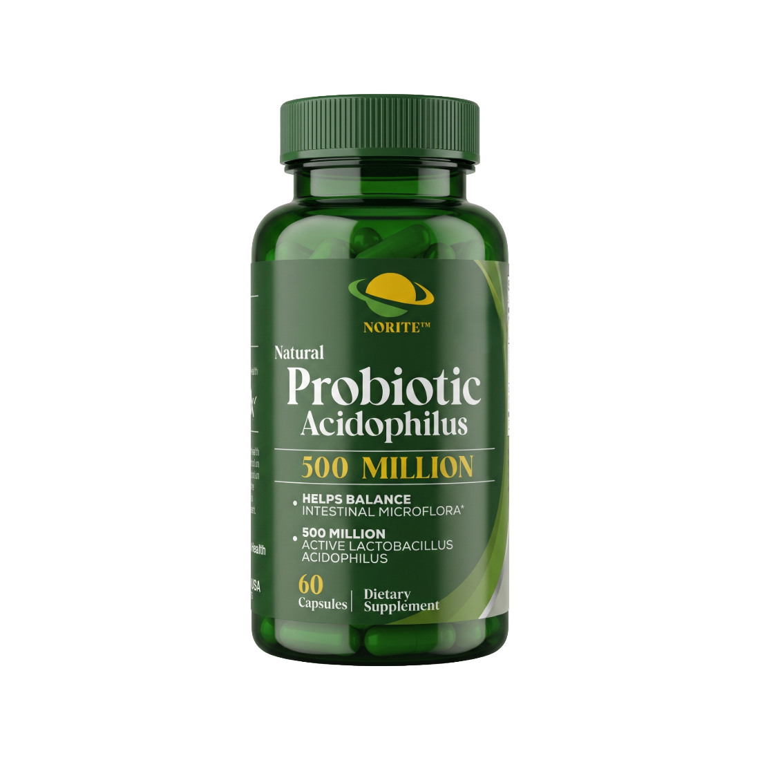 Norite Natural Probiotic Acidophilus 500 Million, 60 Capsules - Silverline Pharmacy Surulere, Lagos