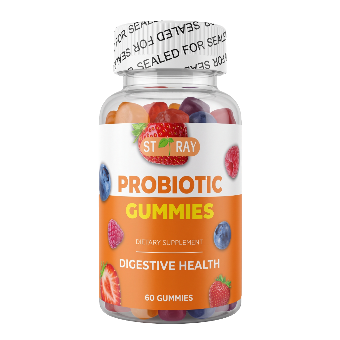 St Ray Probiotic Gummies Dietary Supplement, Pack of 60 - Silverline Pharmacy Surulere, Lagos