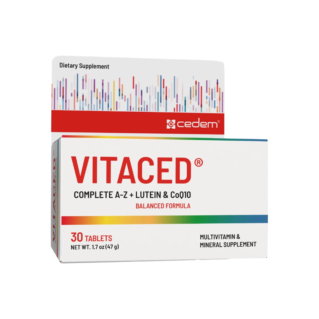 Vitaced Complete A-Z + Lutein & CoQ10 Multivitamin, 30 Tablets - Silverline Pharmacy Surulere, Lagos