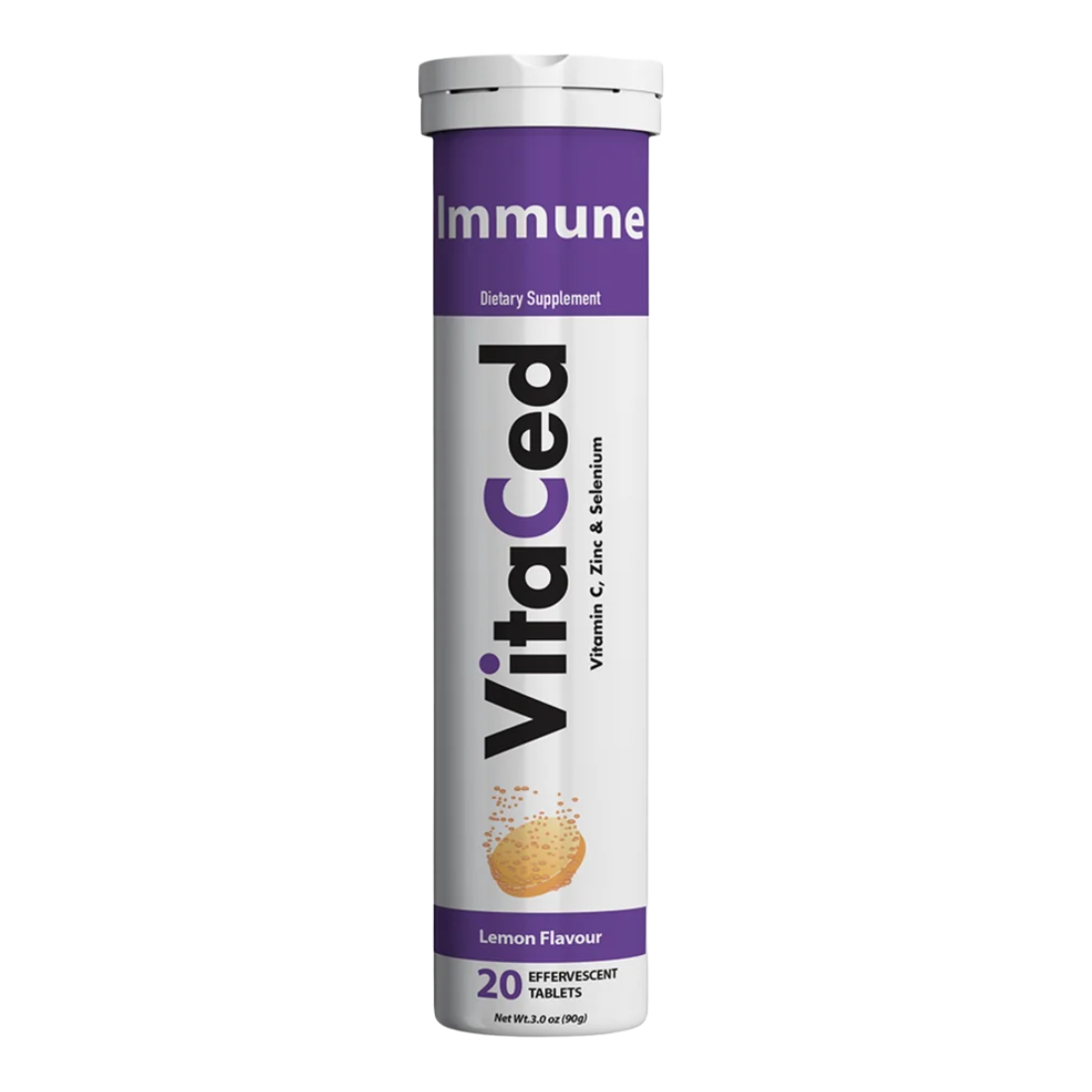 VitaCed Immune Effervescent Tablets (Lemon Flavour), 90g - Silverline Pharmacy Surulere, Lagos